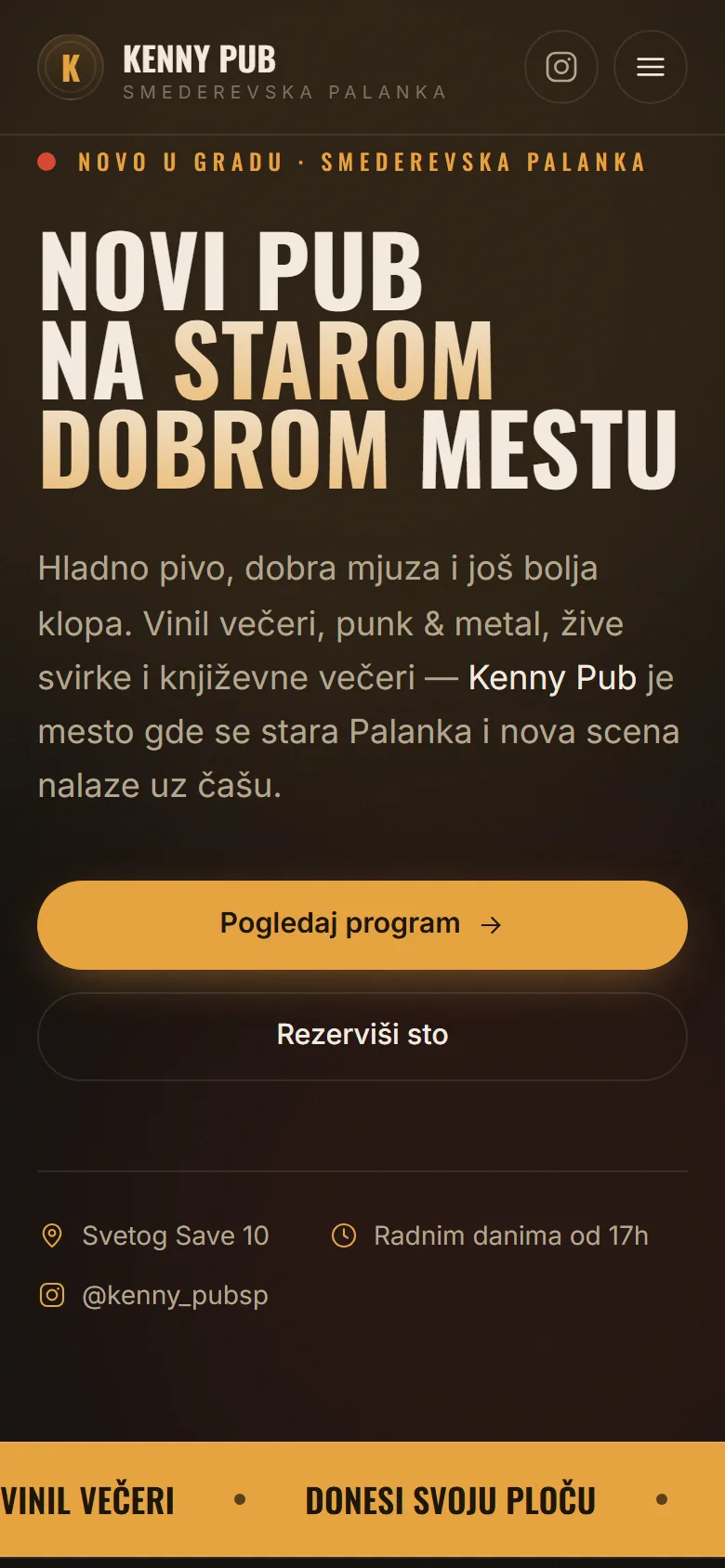Kenny Pub na mobilnom telefonu
