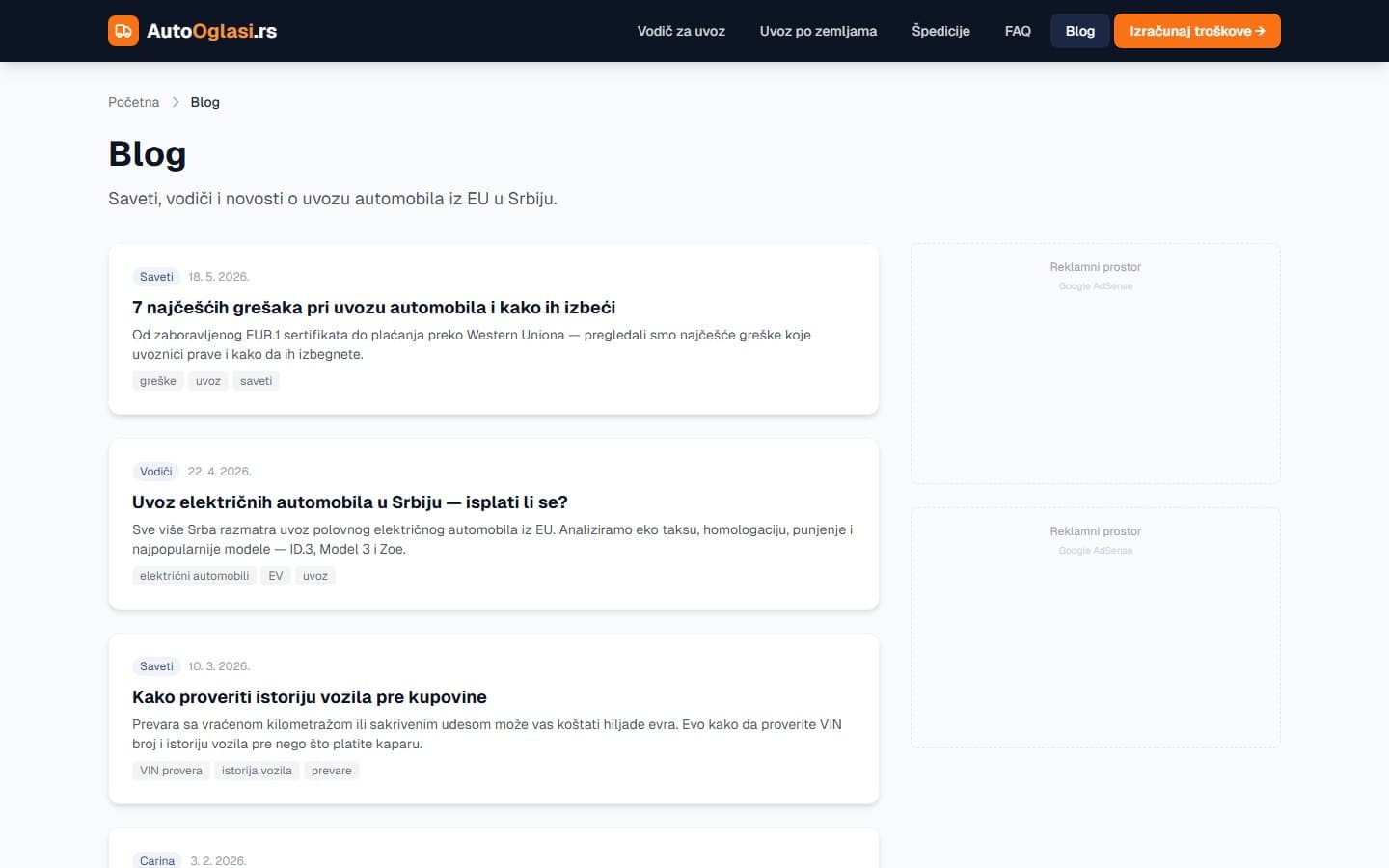 AutoOglasi.rs — Blog