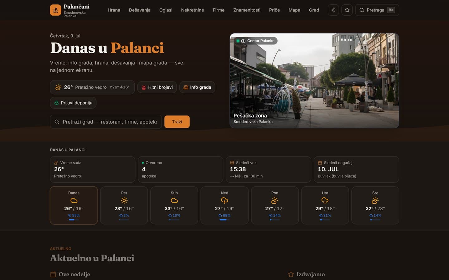 Palančani.rs — Tamna tema